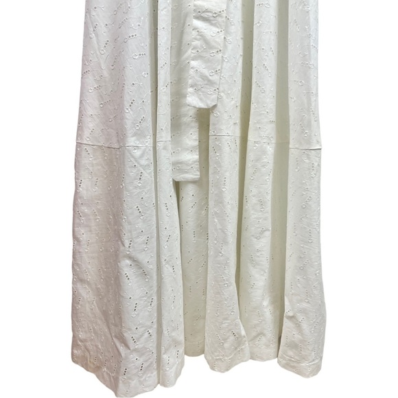 RARE! NEW Vintage 70s DEADSTOCK White Eyelet Cottagecore Maxi Dress Size XS/ 5.5 - Picture 10 of 12